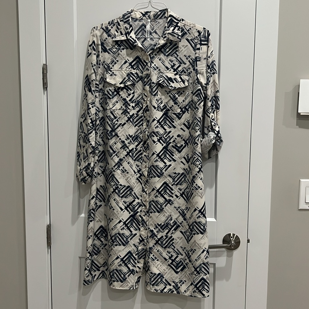 NY Collection Classic Shirt Dress - Picture 4 of 10
